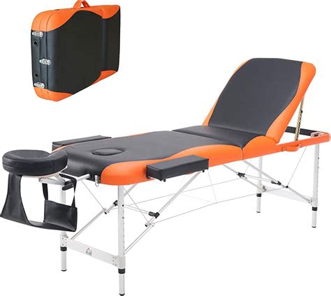 Yaheetech Massage Tables Portable Adjustable Massage Bed Foldable Massage Therapy Table 3 Folding 84 Inch Salon Bed Facial Cradle Bed with Non-Woven Bag, Black 4. . Massage bed amazon
